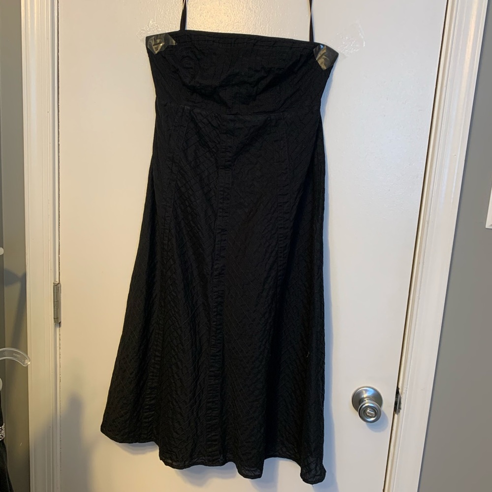 Strapless black dress